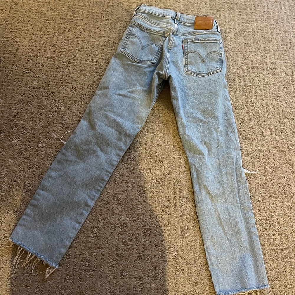 Levi's Premium Wedgie Distressed Straight Fit Mom Jeans
